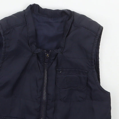 St Bernard Boys Blue   Gilet Jacket Size 3-6 Months   Zip