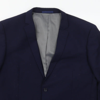Mens UK Size 44 Burton Regular Blue Suit Jacket