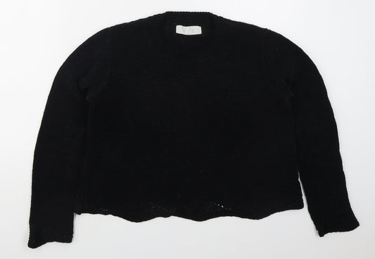 Primark Womens Black Crew Neck  Polyester Pullover Jumper Size 14