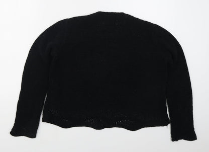 Primark Womens Black Crew Neck  Polyester Pullover Jumper Size 14