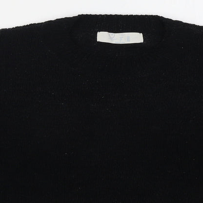 Primark Womens Black Crew Neck  Polyester Pullover Jumper Size 14