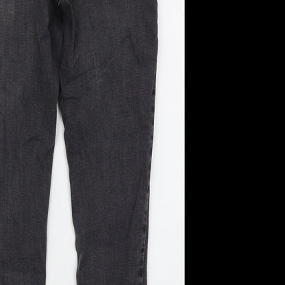 Denim Co Womens Grey  Cotton Skinny Jeans Size 14 L26 in Regular Button