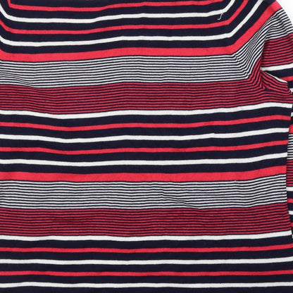 LOVE KNITWEAR Womens Multicoloured Round Neck Striped Acrylic Pullover Jumper Size 22