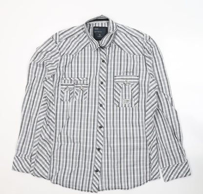 Mens UK Size XL NEXT White  Button-Up Long Sleeve Casual Shirt
