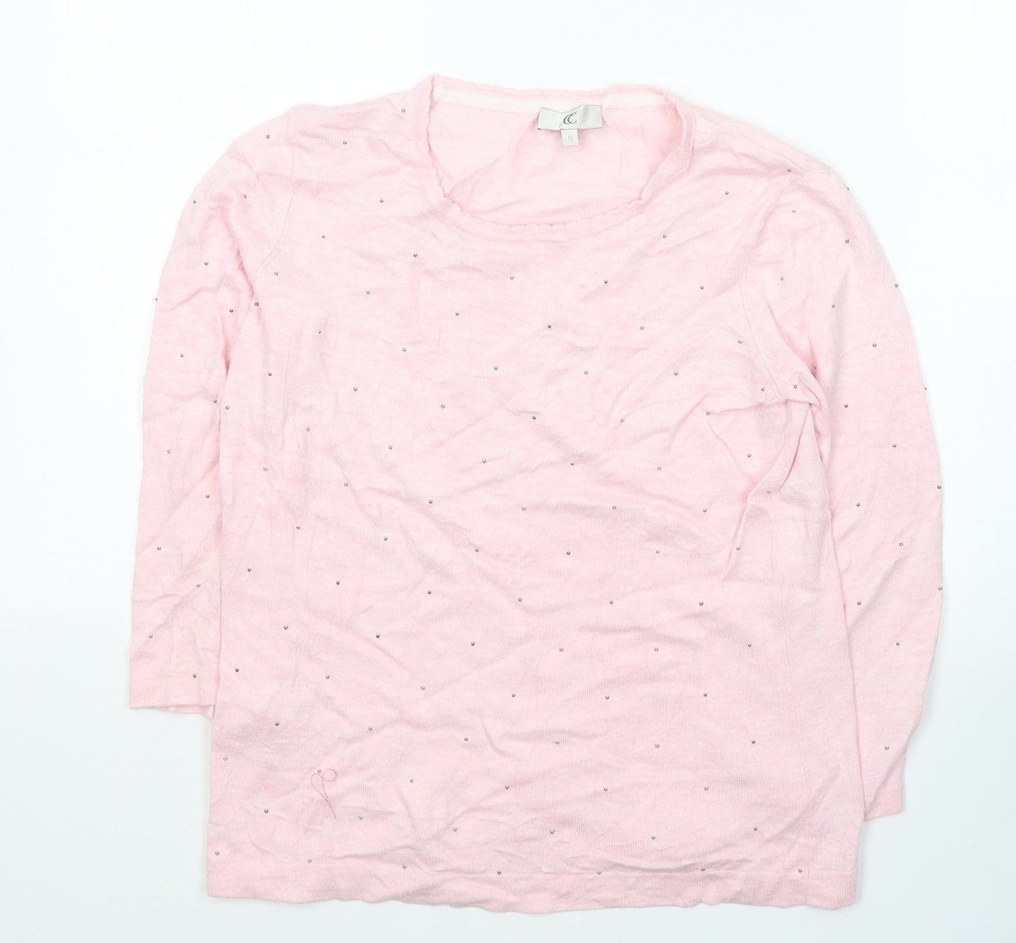 Womens UK Size S CC Pink Pullover Jumper