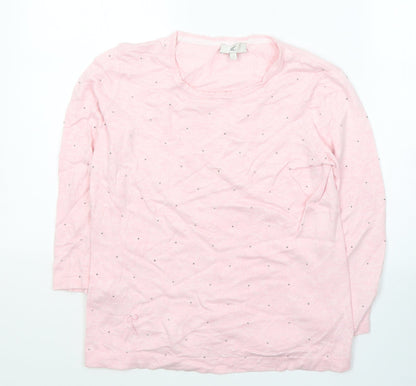 Womens UK Size S CC Pink Pullover Jumper