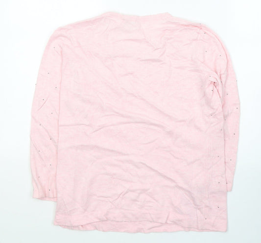 Womens UK Size S CC Pink Pullover Jumper