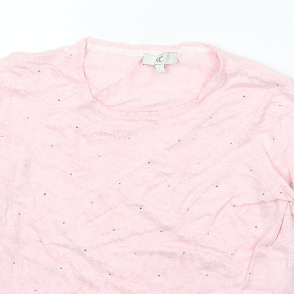 Womens UK Size S CC Pink Pullover Jumper