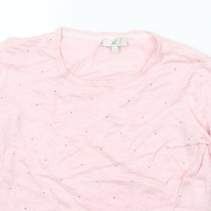 Womens UK Size S CC Pink Pullover Jumper