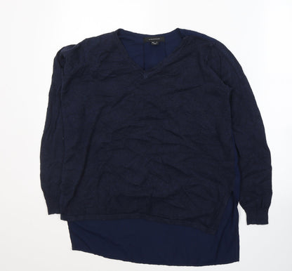 Womens UK Size 10 Atmosphere Blue Basic Blouse
