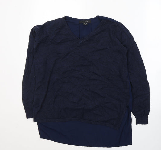 Womens UK Size 10 Atmosphere Blue Basic Blouse