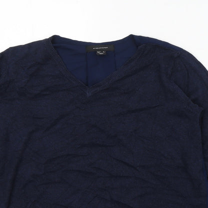 Womens UK Size 10 Atmosphere Blue Basic Blouse