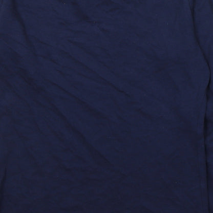 George Boys Blue  Cotton Basic Casual Size 13-14 Years Round Neck Pullover - Christmas jumper