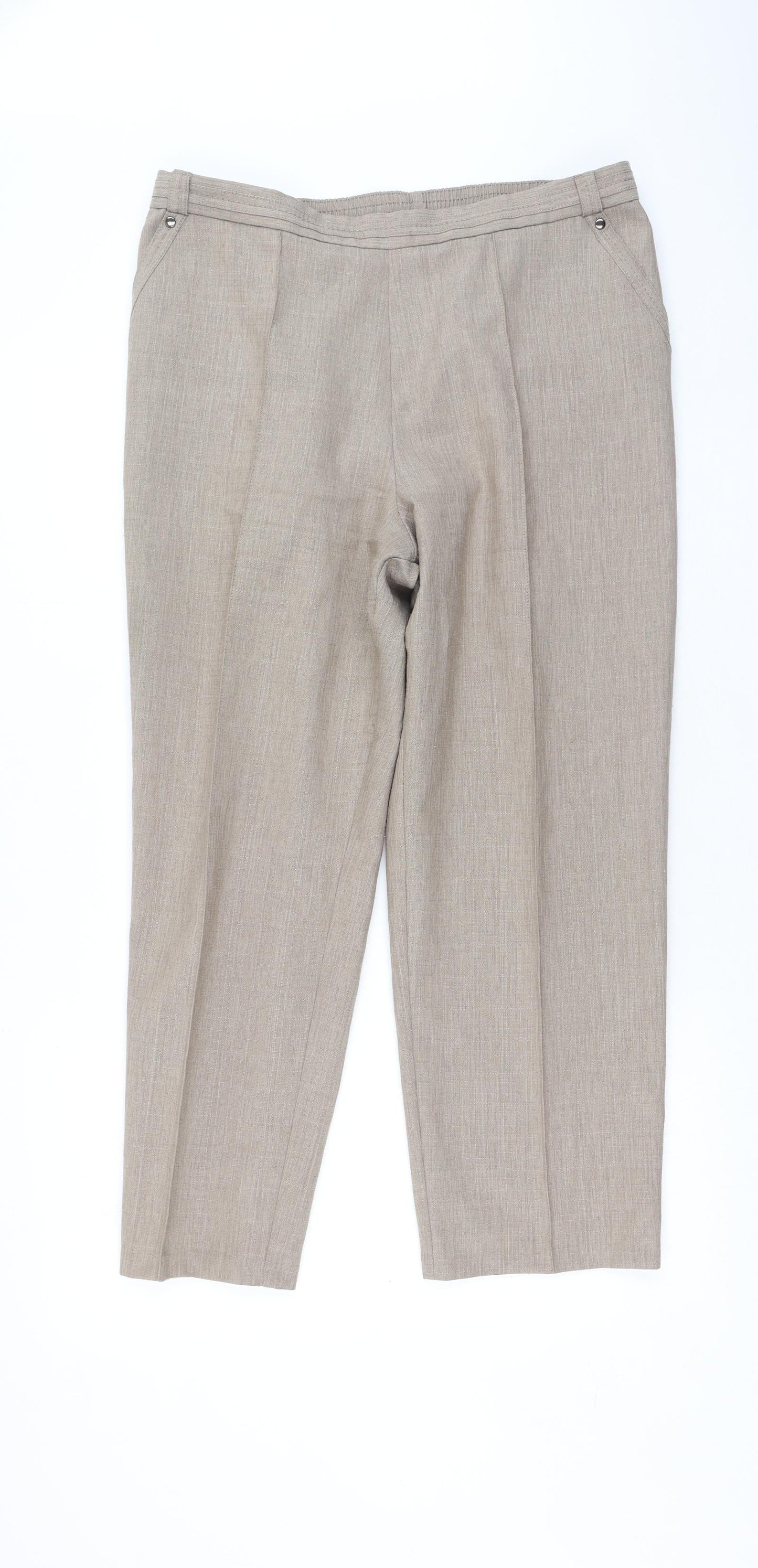 Womens UK Size 16 Marks and Spencer Regular Fit  Brown Trousers