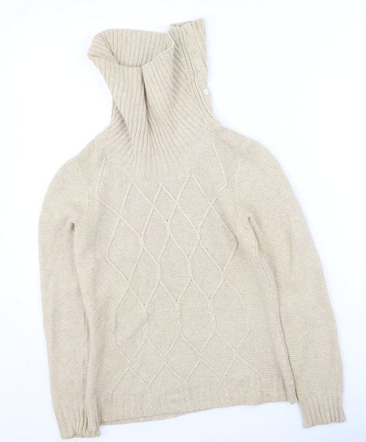 Womens UK Size S CC Beige Pullover Jumper