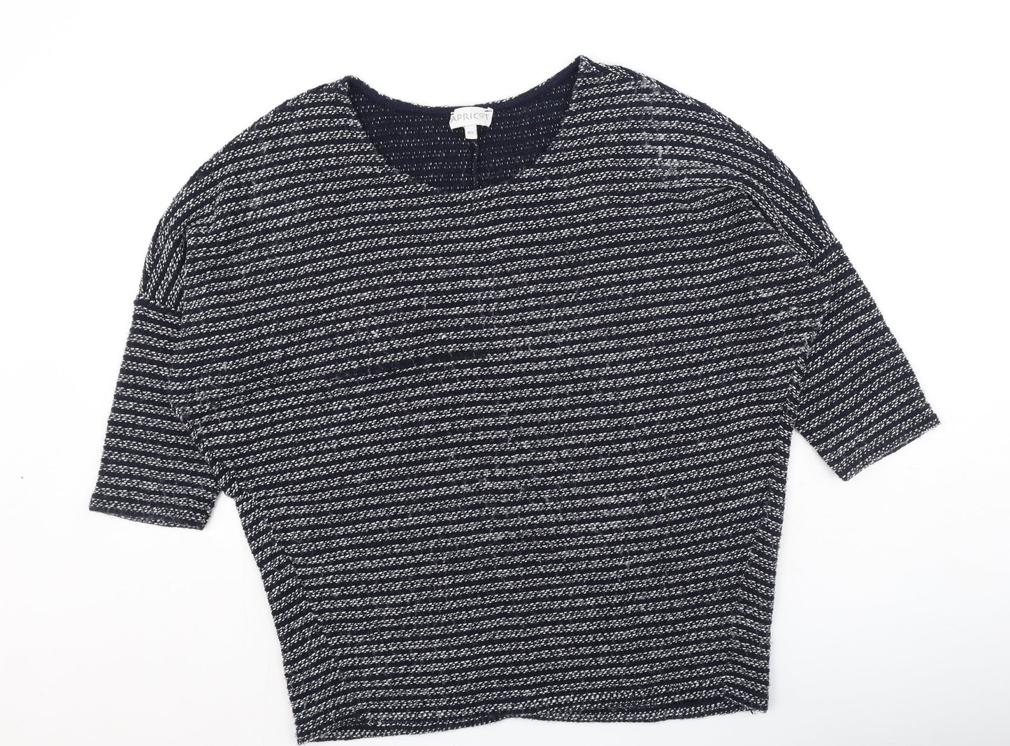 Apricot Womens Blue Round Neck  Acrylic Pullover Jumper Size M