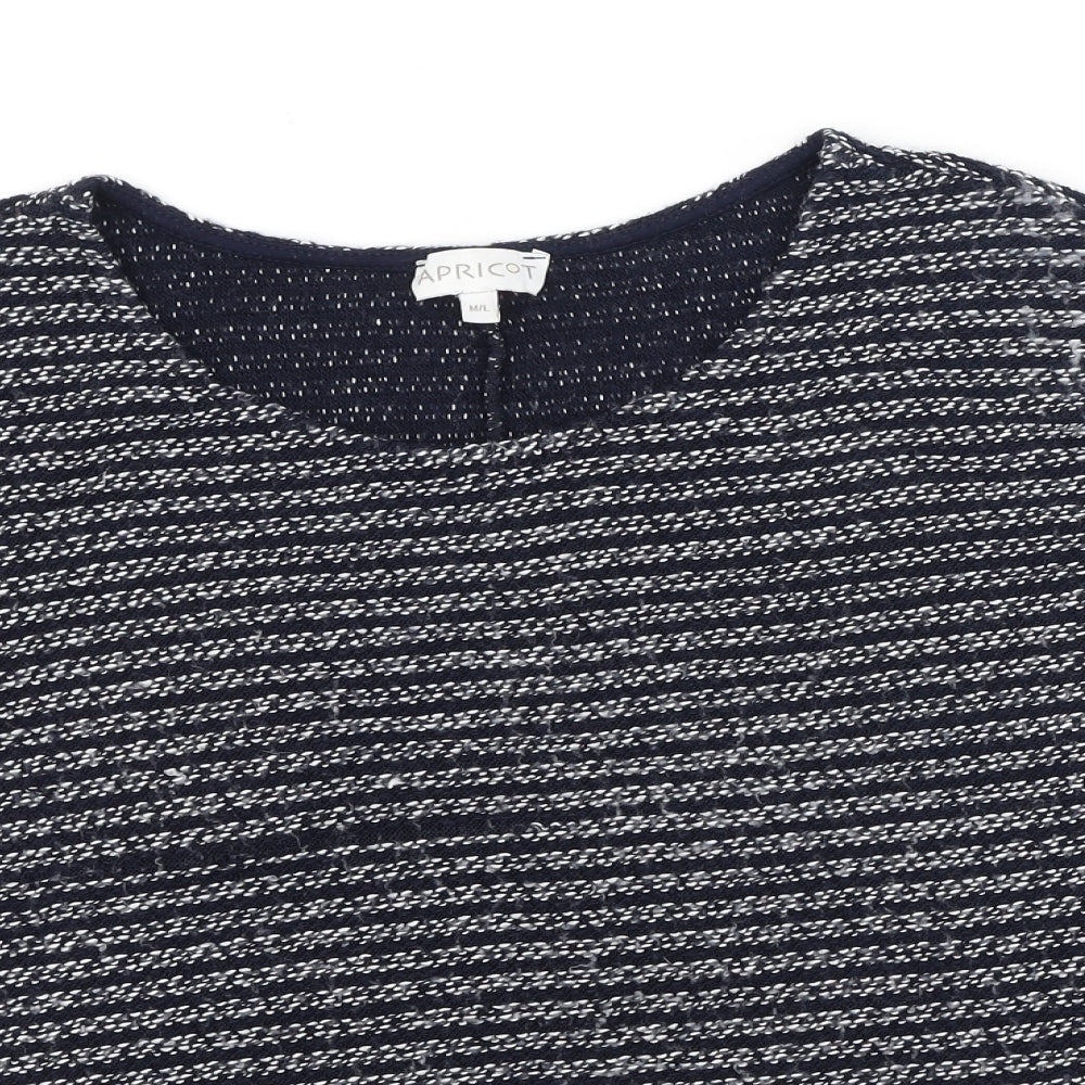 Apricot Womens Blue Round Neck  Acrylic Pullover Jumper Size M