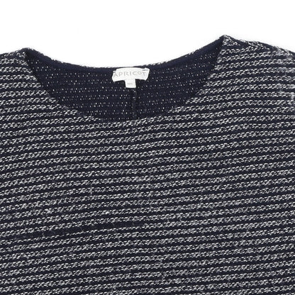 Apricot Womens Blue Round Neck  Acrylic Pullover Jumper Size M