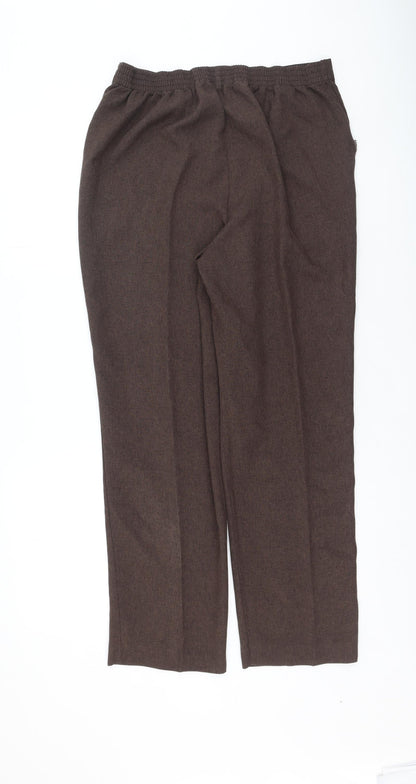 Womens UK Size 14 Bonmarché Regular Fit  Brown Trousers