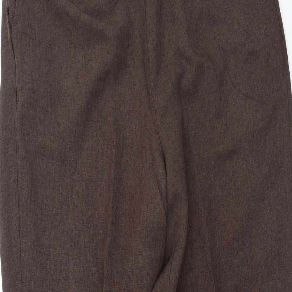 Womens UK Size 14 Bonmarché Regular Fit  Brown Trousers
