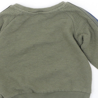Primark Boys Green  Polyester Pullover Jumper Size 18-24 Months   - Born Rad