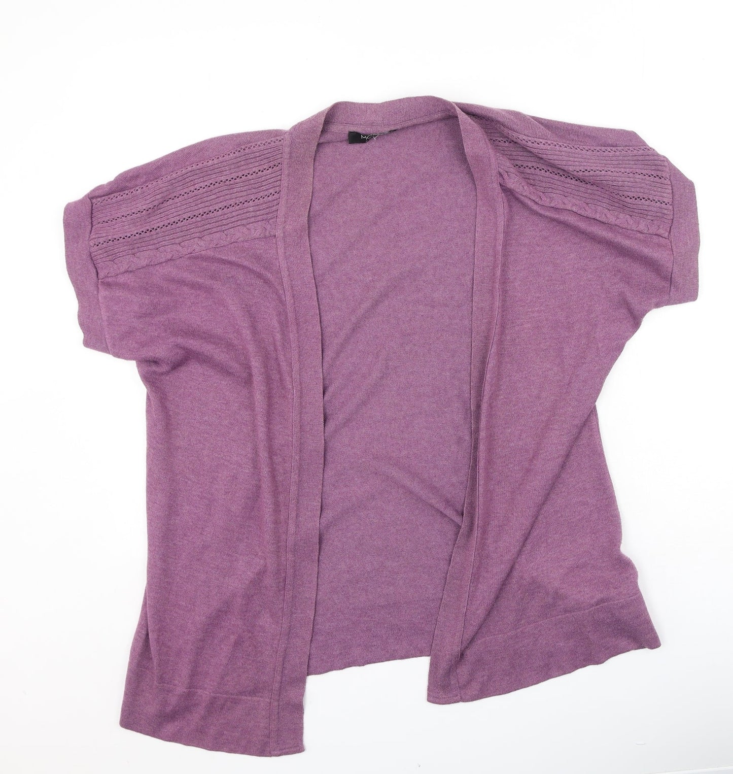 George Womens Purple V-Neck  Polyester Cardigan Jumper Size 14