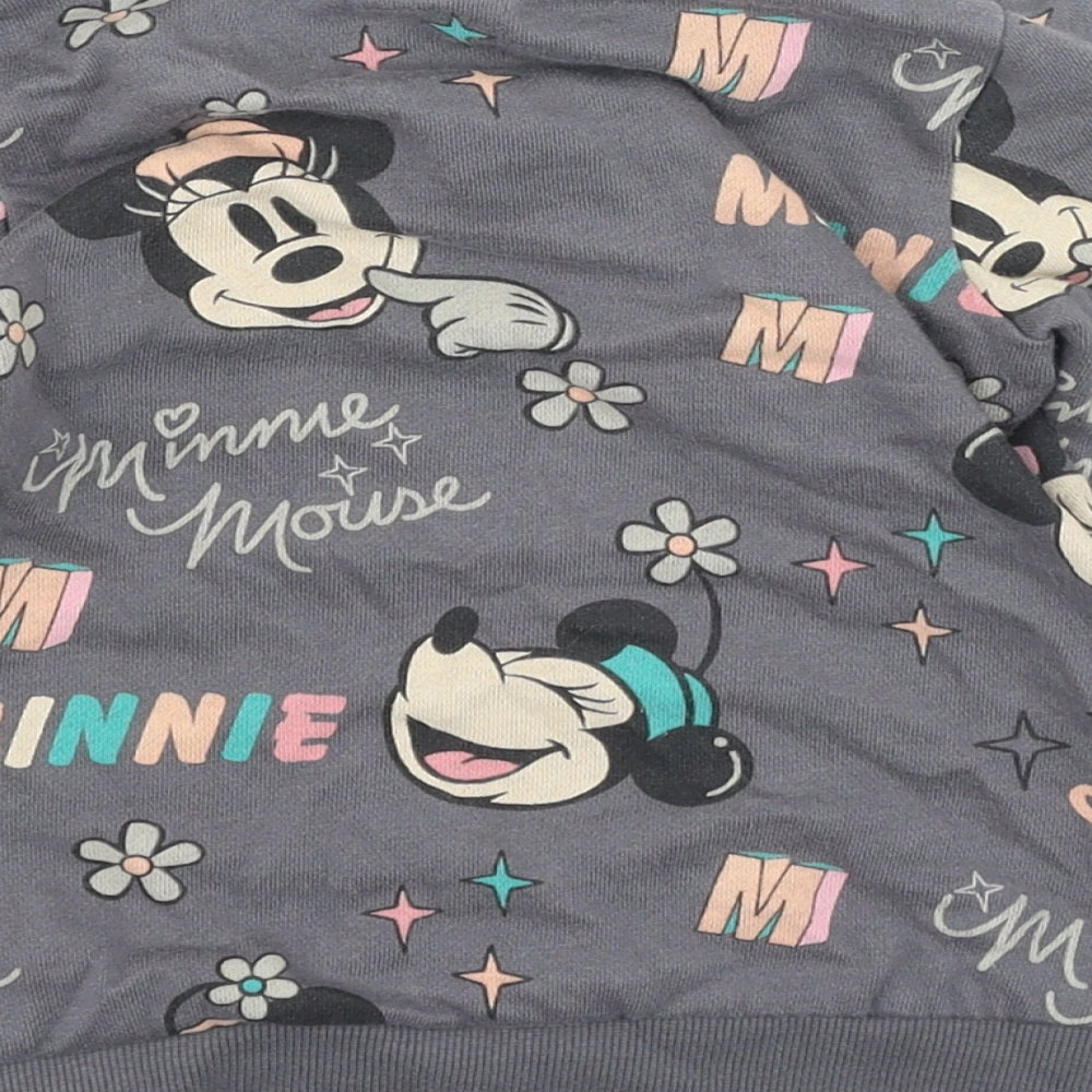 George  Boys Grey Round Neck  Cotton Pullover Jumper Size 2-3 Years   - Minnie Mouse