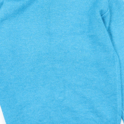 George  Womens Blue Round Neck  Acrylic Pullover Jumper Size 4