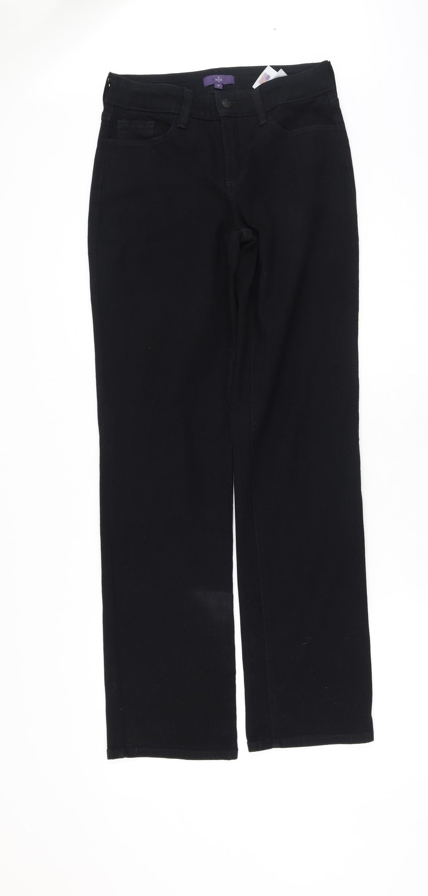 Nxd Womens Black  Chlorofibre Straight Jeans Size 4 L32 in Regular