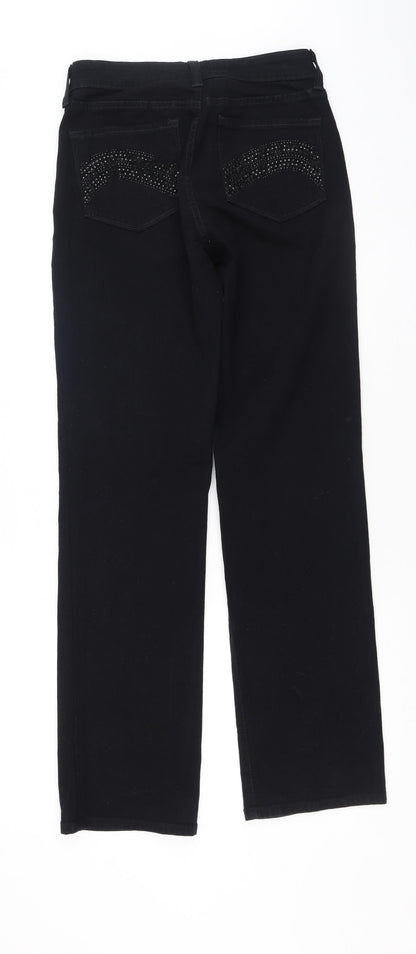 Nxd Womens Black  Chlorofibre Straight Jeans Size 4 L32 in Regular