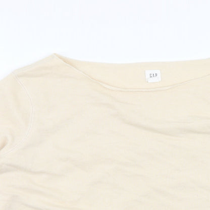 Gap Womens Beige  Cotton Pullover Sweatshirt Size S