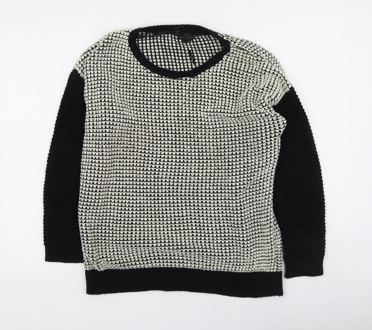 Womens UK Size 8 Topshop Black Pullover Jumper