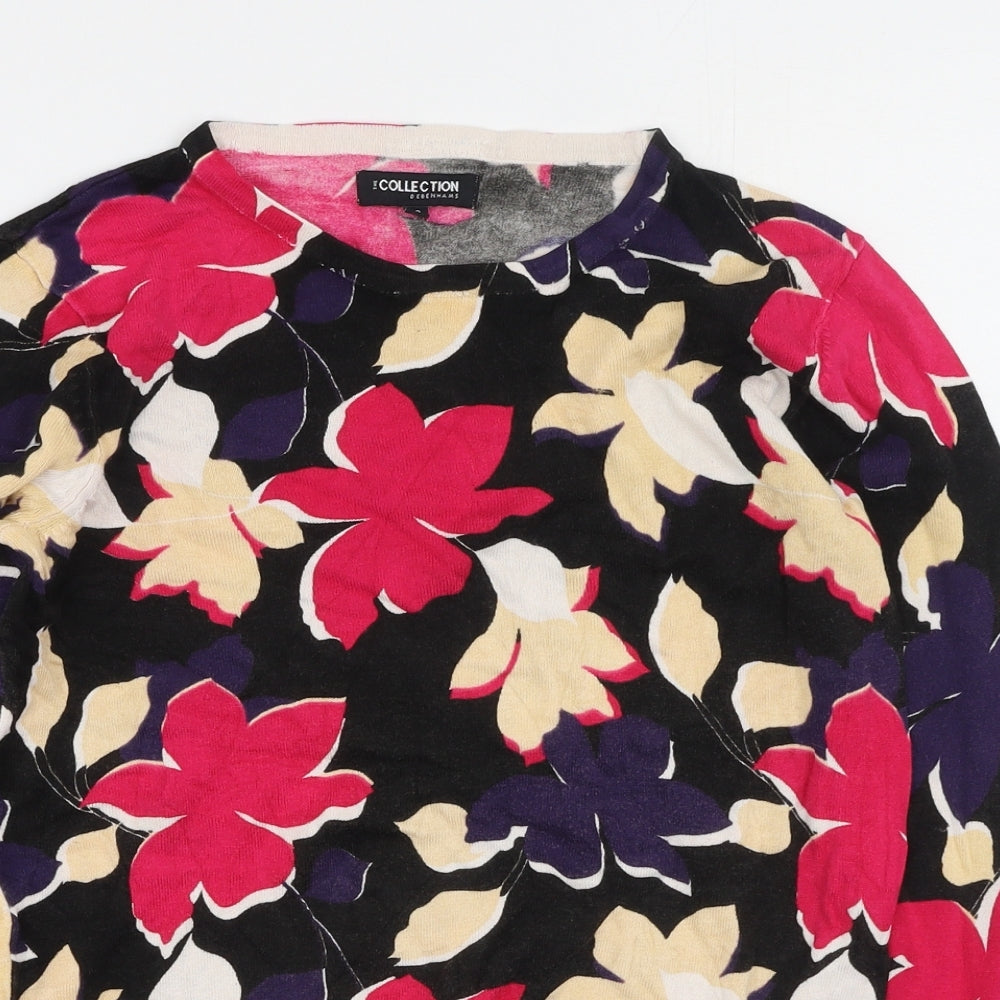 Womens UK Size 10 Debenhams Multicoloured Basic T-Shirt