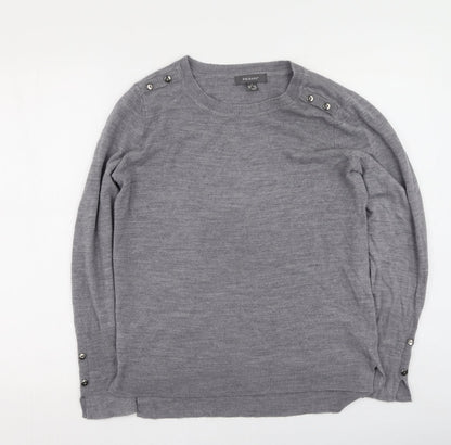 Primark Womens Grey  Acrylic Pullover Sweatshirt Size S
