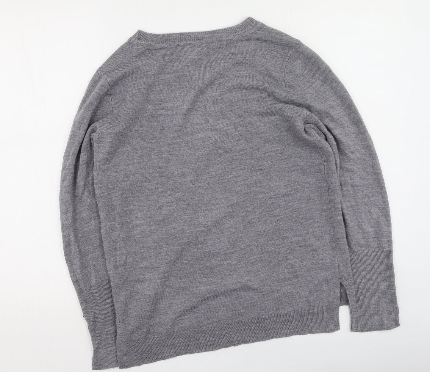 Primark Womens Grey  Acrylic Pullover Sweatshirt Size S