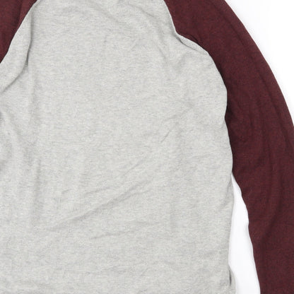 Cedar Wood State Mens Grey Crew Neck  Cotton Pullover Jumper Size S