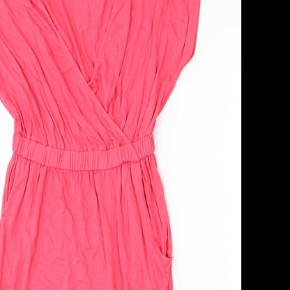 Part Two Womens Pink  Viscose Wrap Dress  Size XS  V-Neck