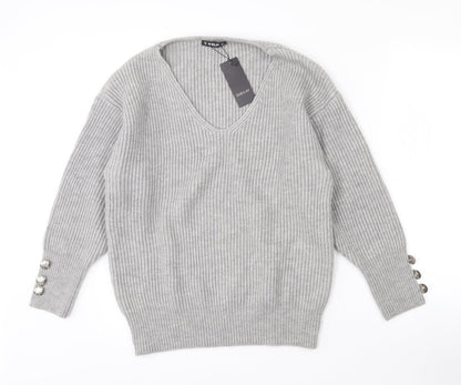 Womens UK Size 8 Sheilay Grey Pullover Jumper
