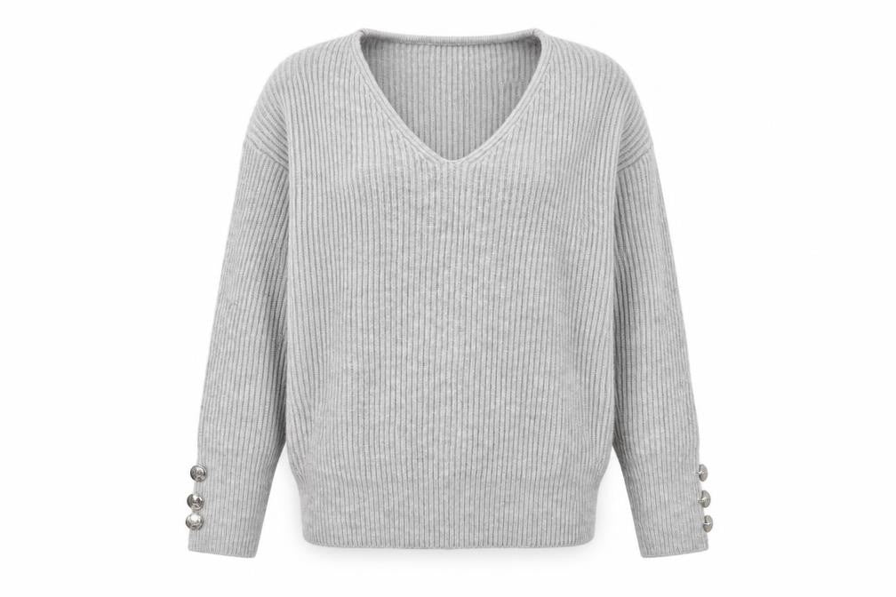 Womens UK Size 8 Sheilay Grey Pullover Jumper