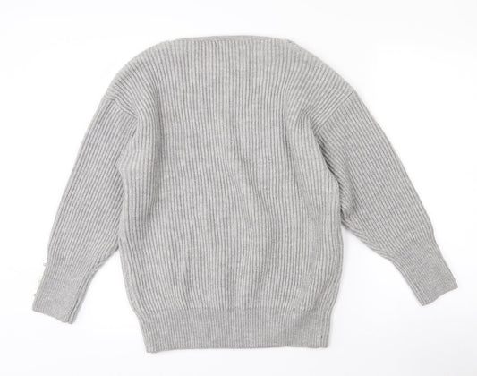Womens UK Size 8 Sheilay Grey Pullover Jumper