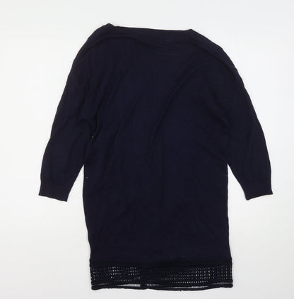Dorothy Perkins Girls Blue V-Neck  Cotton Cardigan Jumper Size 12 Years