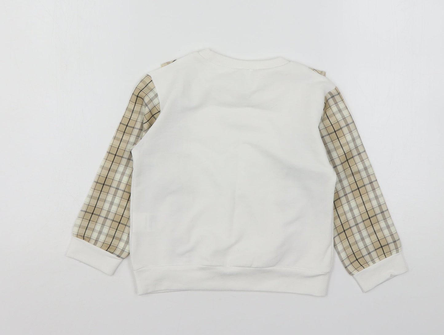 Shien  Girls Multicoloured Plaid Polyester Pullover Sweatshirt Size 4 Years