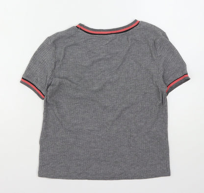 Womens UK Size M H&M Grey Basic T-Shirt