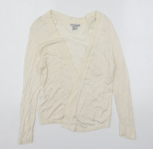 Womens UK Size M H&M Beige Cardigan Jumper