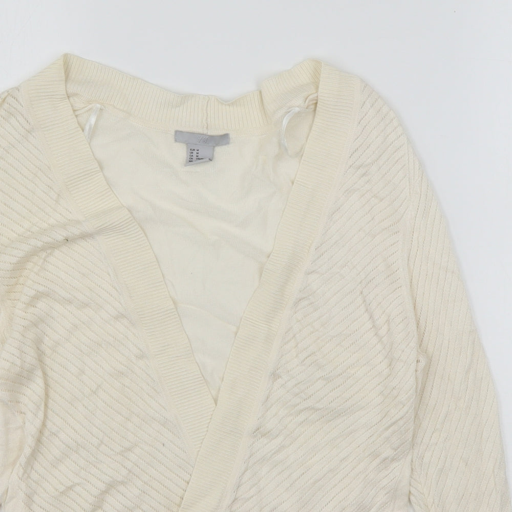 Womens UK Size M H&M Beige Cardigan Jumper