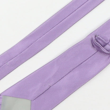 Preworn Mens Purple Geometric Polyester Pointed Tie One Size