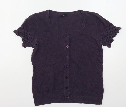 Womens UK Size 14 Topshop Purple Cardigan Jumper