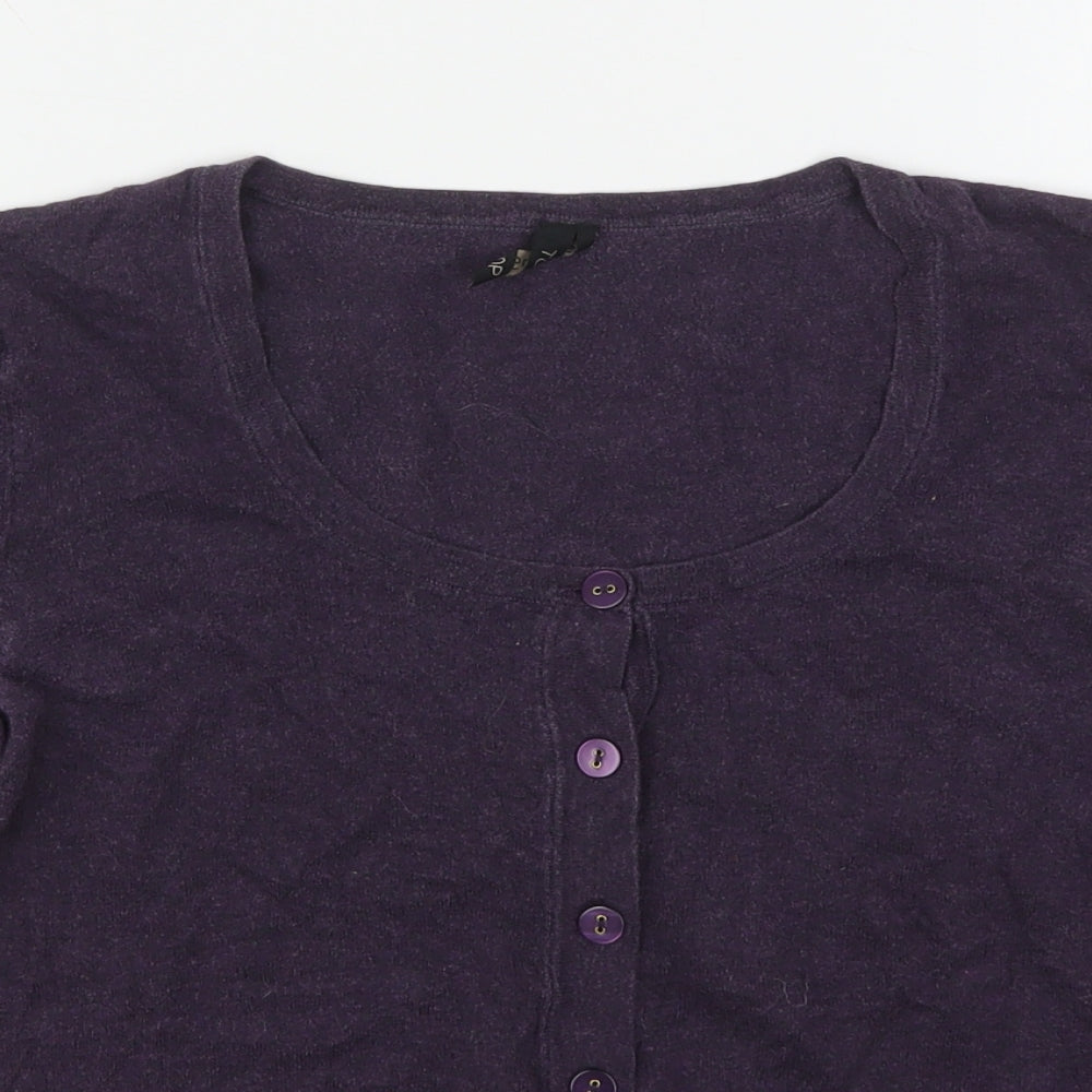 Womens UK Size 14 Topshop Purple Cardigan Jumper