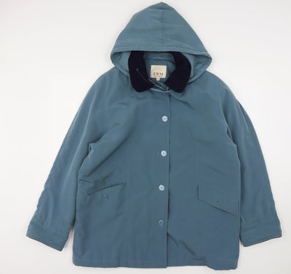 Womens UK Size 16 EWM Green Overcoat