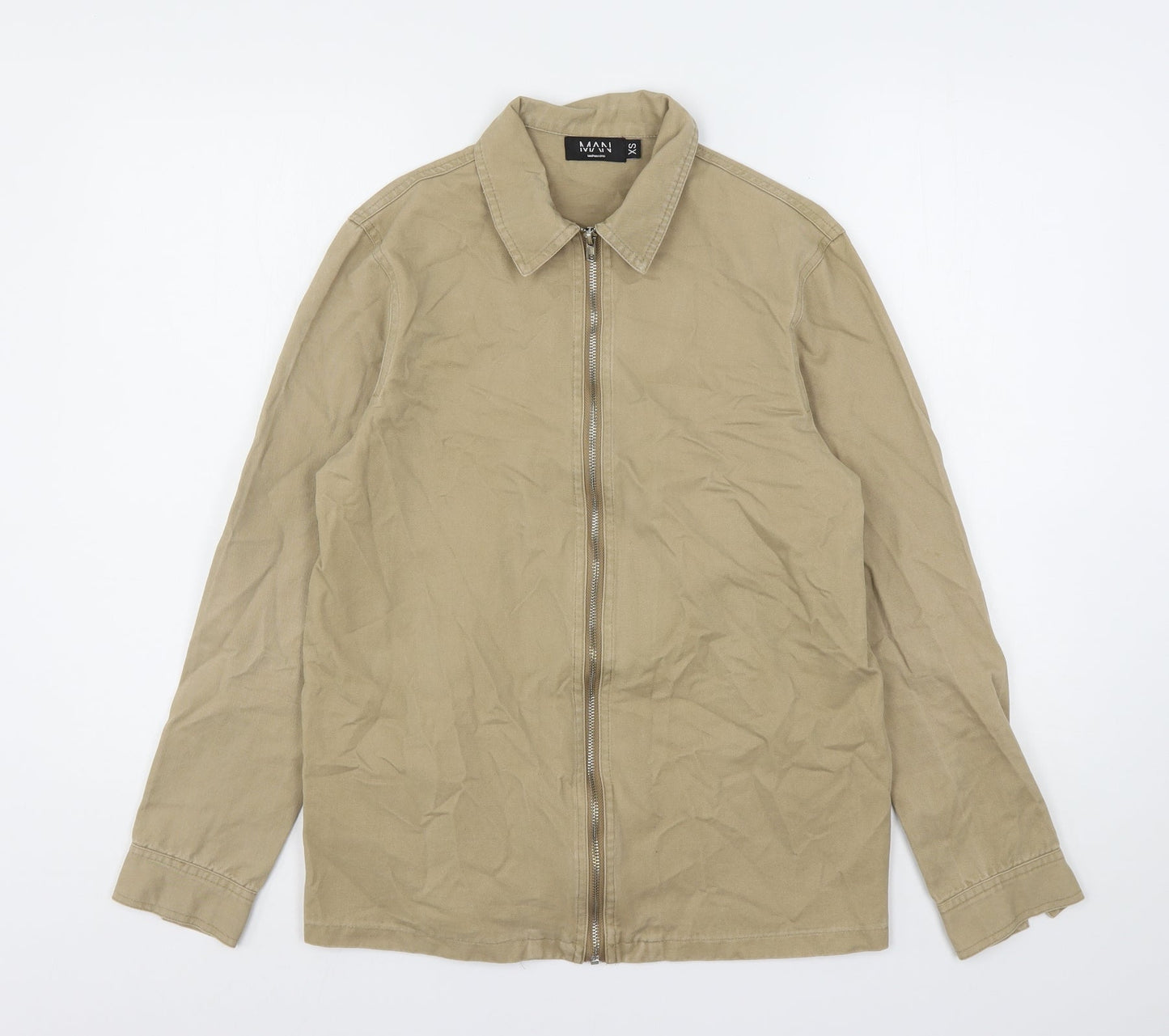 Mens UK Size XS Boohoo Beige Jacket